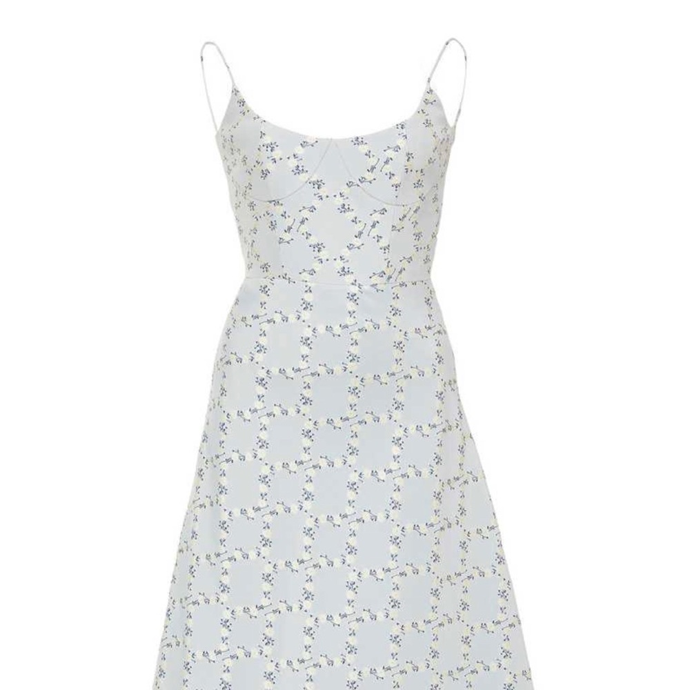 Markarian Elinor Floral Cotton-Blend Corset Dress